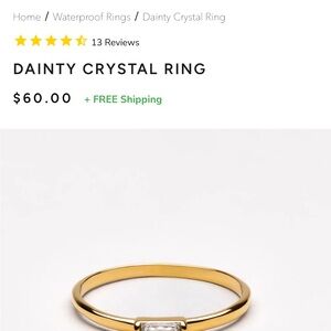 Dainty Crystal Gold Ring